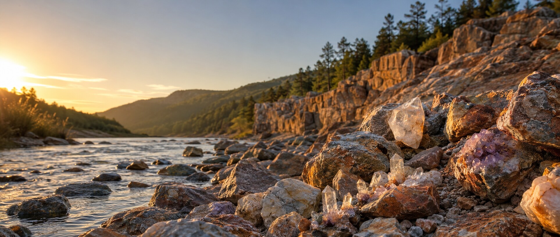 Gems and Minerals Rock featured rockhounding landscape